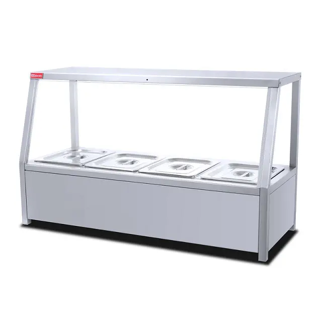 Hotel Restaurant Kitchen Equipments Buffet Heating Appliance Bain Marie with Sneeze Guard