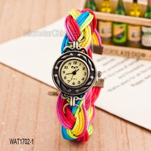Chine usine en stock diamants de la chaîne conception rouge couleur horloge montre - bracelet - Product Image 2