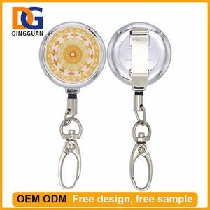 Round retráctil <span class=keywords><strong>ID</strong></span> Correa carrete insignia clip - Product Image 2
