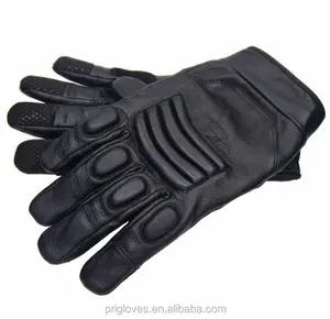 Motorcycle Gloves Goatskin Full Finger Tactical Leather 100% Premium Black Motorbike Riding Gloves,driven Gloves Universal