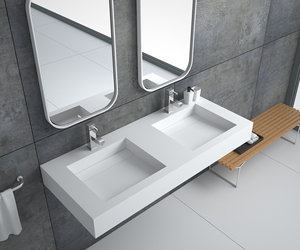 Spanish Simple White Matt <strong>Parryware</strong> <strong>Wash</strong> <strong>Basin</strong> Price Sanitary Wares <strong>Basin</strong>,Artificial Stone Hotel Wall Hung Bathroom Sink - Product Image 5