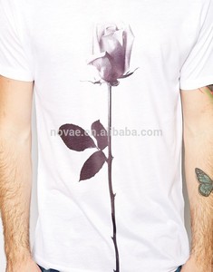 Venta al por mayor impreso Floral 60 algodón 40 poliéster cabido de la camiseta - Product Image 2