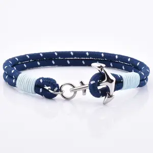 Groothandel Fabrikant Sieraden Rvs Anker Touw Heren Armbanden Nieuwste Ontwerp Mode Armband