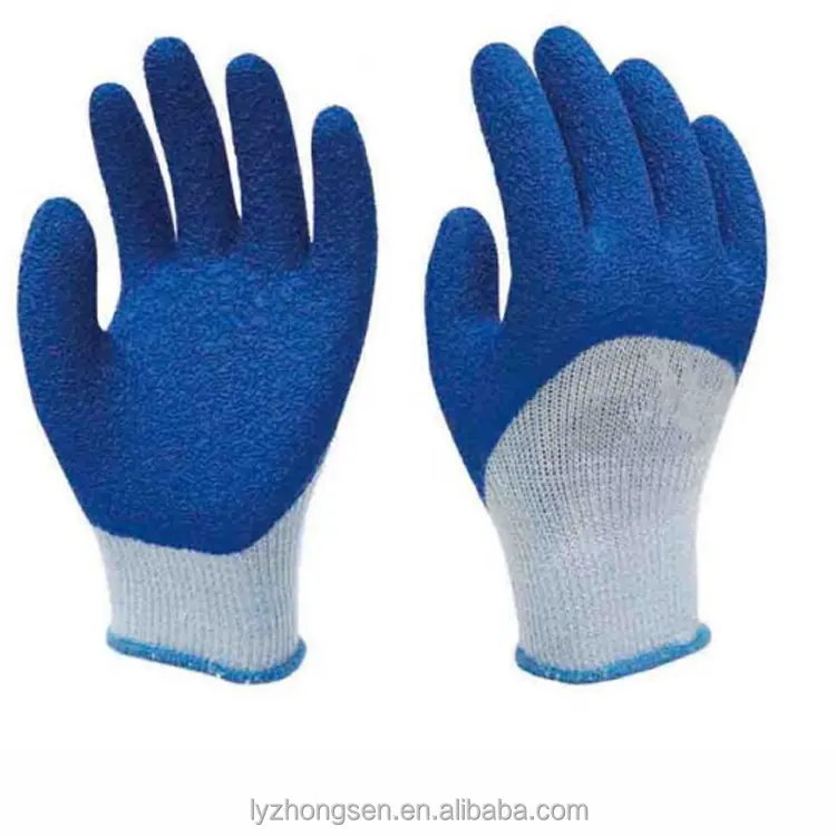 Фабричная распродажа, хлопковые рабочие перчатки с латексным покрытием 10 калибров