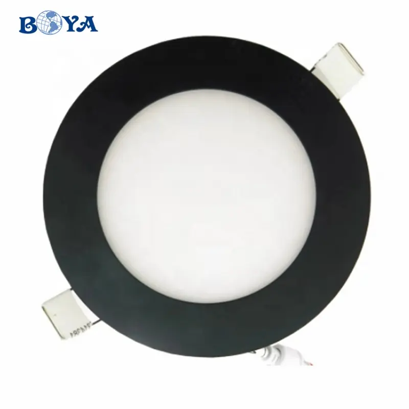 Pannello Led Ultra sottile CCT da incasso rotondo da 8 pollici con alloggiamento nero 24W LED Panel Light