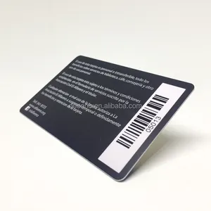 Plastik hediye kartı termal baskı ile değişken QR kodu ve barkod
