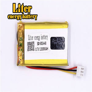Socket 2.5-3 P 3.7 V 603448 1200 mah lipo battery Rechargeable solar li ion polymer lithium battery with PCM - Product Image 2