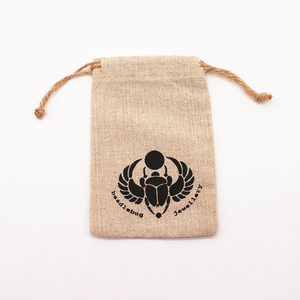 Sac à cordon personnalisé en lin et coton, imprimé pour Halloween et Noël, pochette à bijoux pour <span class=keywords><strong>bonbons</strong></span>, emballage cadeau - Product Image 2