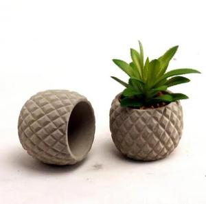 Maceta de Cemento, Florero, Maceta Geométrica de Piña, Suculenta, Cactus, Arcilla, Cerámica, Molde de Silicona para Concreto - Product Image 2