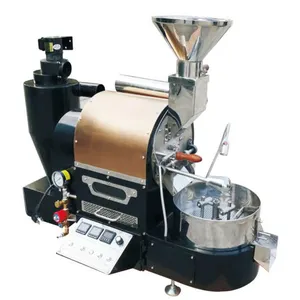 2024 Electric Gas Heating 1-1.5 kg Coffee Roaster With Grinder Milling Wholesale Air Coffee Bean Roasting Machine