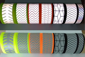 5 Cm Chiều Rộng Cường Độ Cao Laser Cắt Khả Năng Hiển Thị Ánh Sáng Bạc Màu Xám Đoạn Truyền Nhiệt Twill Phản Chiếu Phim Con Dấu Băng - Product Image 4