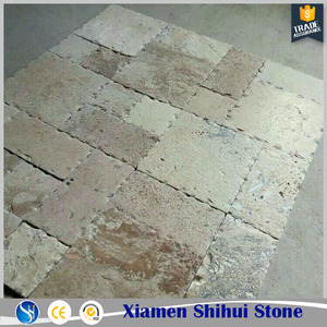 SH Stone Chinese French Pattern Stone 24x24กระเบื้องภายใน travertine หินอ่อนโบราณกลางแจ้ง pavers ผนังภายนอก - Product Image 5
