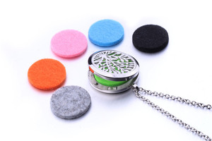 Premium Olio Essenziale di Aromaterapia Diffusore Collana Del Pendente Del Locket Tree of Life Ciondolo con Catena e Lavabile Pad - Product Image 4