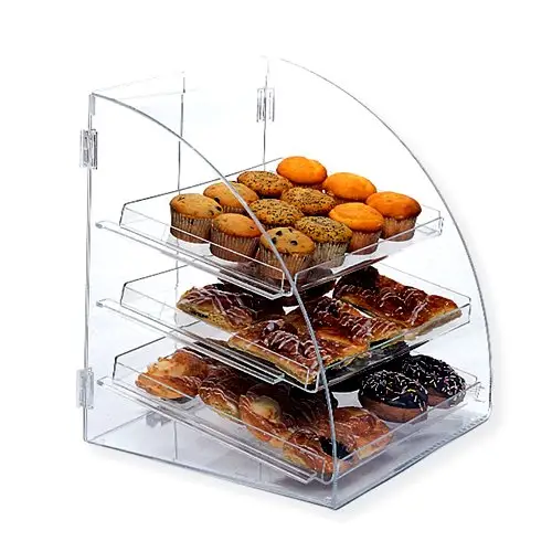 Boulangerie et gâteaux en acrylique Transparent, 10 pièces, vitrine d'exposition au détail
