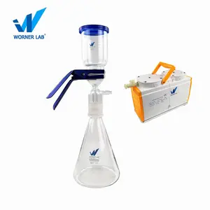 Apparato di Filtrazione 1000 ml Con 300 ml Imbuto Cristalleria laboratorio Solvente Apparato di Filtrazione Sotto Vuoto, sabbia-Core Filtro