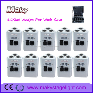 Hot bán IRC remoet 18 Wát rgbwauv 6in1 <span class=keywords><strong>LED</strong></span> IR nêm không dây uplights/Battery Powered tam giác mệnh ánh sáng DMX512 điều khiển ip33 - Product Image 4