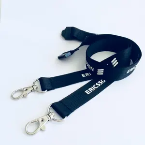Giá Rẻ Polyester Dây Buộc Keychain, Vòng Nylon Dây Buộc Với Logo Tùy Chỉnh, Tùy Chỉnh Lanyard Id Badge Holder - Product Image 1