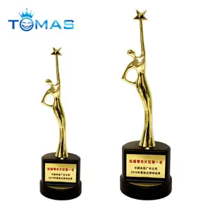 2018 new design hot sale custom music trophy singing trophy for best singer