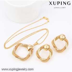 63827 <span class=keywords><strong>Xuping</strong></span> Nuovo Arriva Fashional 18K Placcato Oro A Buon Mercato Insieme Dei Monili di Modo - Product Image 3