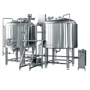 Micro equipo de elaboración de cerveza de 1000L, para microcervecería, con 3 recipientes, de acero inoxidable de calidad alimentaria