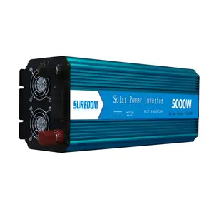 Nuevo diseño dc/ac fuera de la red 5000 watt inversor de onda sinusoidal pura 12vdc a 220v ac/inversor carcasa de la bomba de agua