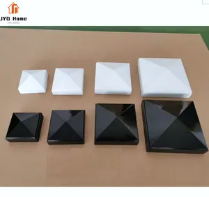 JYD Topi Grosir Tiang Pagar Piramida Aluminium, Dilapisi Die Cast Aluminium