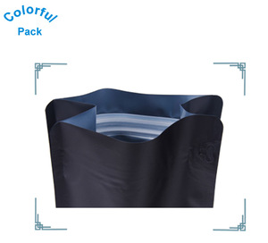 Sac à café <span class=keywords><strong>noir</strong></span> mat personnalisé en <span class=keywords><strong>aluminium</strong></span> avec valve, 500g (1 livre), 13,5*26,5cm, fond carré en PE, thermoscellable - Product Image 4
