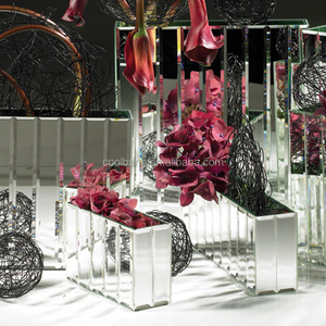 Vase à mosaïque géométrique en verre, vente en gros, décoration de luxe pour la maison, effet miroir, offre spéciale - Product Image 5