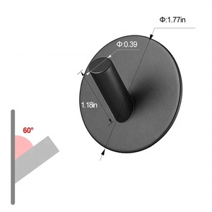 Toallero de Pared Negro, Ganchos Autoadhesivos Cuadrados para Baño, Ganchos de Acero Inoxidable - Product Image 3