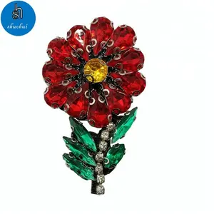 3d Hand Embroidery Custom Flower Designs Beaded Patches Rhinestone Decoration