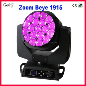 Nueva! B ojo K10 Zoom 19 x 15 w abeja de <span class=keywords><strong>ojos</strong></span> profesional cabeza móvil luces de escenario - Product Image 3