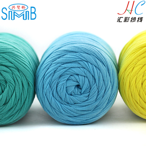 Fil à tricoter en polyester 100% pour tapis, ruban fantaisie, épais, tricot à la main, FY-KM0601400g par <span class=keywords><strong>pelote</strong></span>, tissu pour t-shirt, crochet - Product Image 3