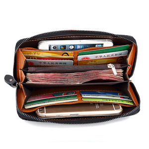 Commercio all'ingrosso della fabbrica degli uomini di modo del sacchetto di frizione lungo <span class=keywords><strong>portafoglio</strong></span> in pelle di coccodrillo tendenza testa della chiusura lampo del raccoglitore di grande capacità - Product Image 5
