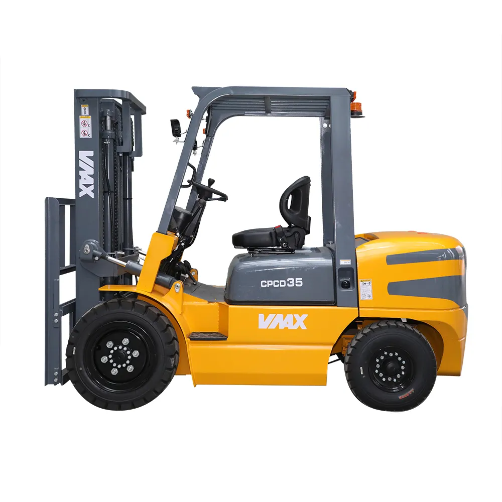 3.5 ton diesel fork lift 3.5T with container mast attachment New condition diesel engine hydraulic four wheel fork lifter