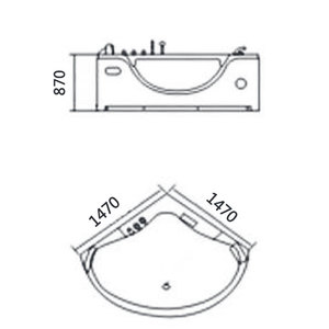 중국 공급업체 럭셔리 월풀 마사지 파키스탄 섹시 욕조 파키스탄 호텔용 - Product Image 6