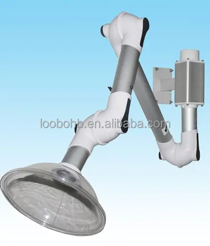 wall mounted flexible PP extraction arm with joints for fume dust collection