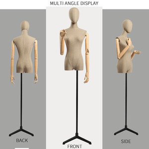 Tianxxinji-Mannequin <span class=keywords><strong>femme</strong></span> Vintage, aspect Torso, en tissu recouvert, pour exposition de vêtements, fenêtre - Product Image 5