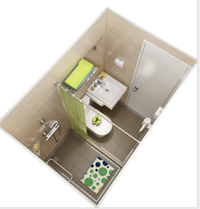 La casa dello studente ha usato l'<span class=keywords><strong>unit</strong></span>à modulare completa prefabbricata delle stanze di doccia del bagno di SMC 1420 anche per la casa del contenitore e la casa d'acciaio leggera - Product Image 1