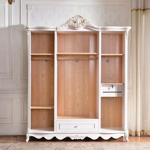 Contemporary White Wooden Bedroom <strong>Wardrobe</strong> <strong>Cabinet</strong> Standard Size for Living Room Use - Product Image 3