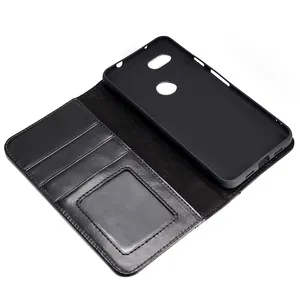 Neue produkt fabrik liefern marke neue anpassbare geprägt telefon fall hohe qualität brieftasche handy fall für Google Pixel 3a