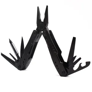 Multitool Folding Pliers 12-in-1 Multi Purpose Pocket tool Set with Knife Durable Black Oxide Hardened 420 Stainless
