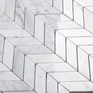 Mosaïque de carreaux en marbre <span class=keywords><strong>blanc</strong></span> de Carrare poli <span class=keywords><strong>Chevron</strong></span> Century - Product Image 5
