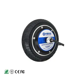 ZLTECH 6.5inch 150W 24V 120kg Load Rubber Tire Electric In-wheel Hub Servo Motor Engine With Built-in Encoder For Holding Robot