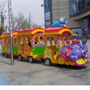 Factory direct sale amusement equipment park rides kids games trackless road mini train