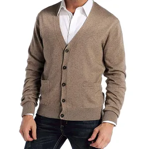 Gewohnheit stellen Männlich fit V-ausschnitt strickwaren leeren strickjacke kaschmir wolle taste pullover männer winter pullover hombre strickjacke mit taschen