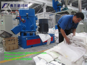 פסולת סרט ארוג שקיות פלסטיק מגרגרים pelleting מכונת קו