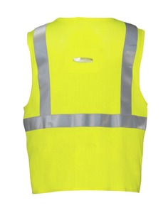 <span class=keywords><strong>Chaleco</strong></span> de malla amarillo de <span class=keywords><strong>alta</strong></span> <span class=keywords><strong>visibilidad</strong></span> con mezcla de modacrílico FIREBEAR, ropa ignífuga, compatible con las normas ANSI107/EN14116/20471, ropa de seguridad para trabajadores. - Product Image 3
