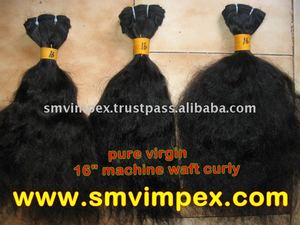 Tejido de cabello humano Remy indio virgen de alta calidad. Tejido de cabello Remy Raw de Venta caliente. Tejido de cabello suave indio de la mejor calidad - Product Image 3