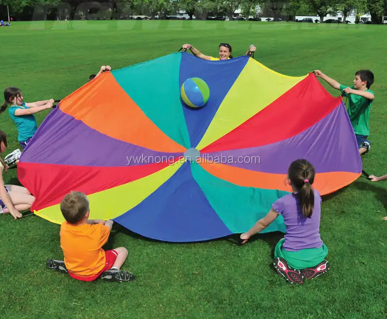 Customised Parachute Toy Equip Kid Playing Sport Parachute Outdoor Toys For Kindergarten