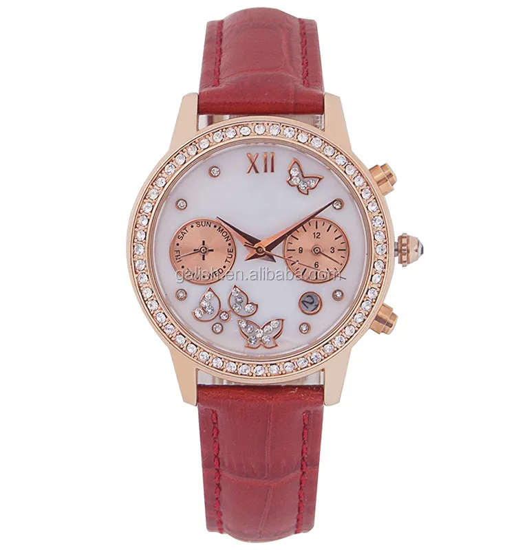 Free Samples Best Cheap Watches Men's Red Rose Gold 5 Needle Women's Net Red Watches